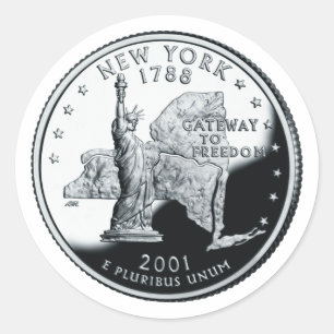 Autocollant du quartier d'État de Faux New York