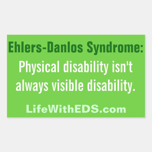 Autocollant du syndrome d'Ehlers-Danlos (SDE) (Devant)