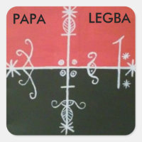autocollant du veve #2 de legba de papa