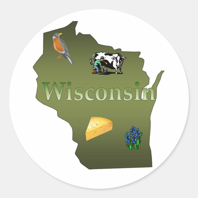 Autocollant du Wisconsin (Devant)