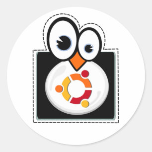 Autocollant d'Ubuntu de pingouin de Linux