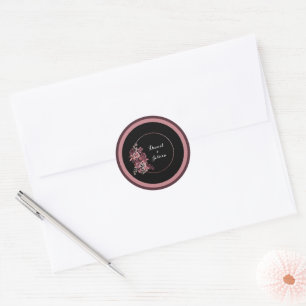 Autocollant Dusty Rose et Mariage Bourgogne