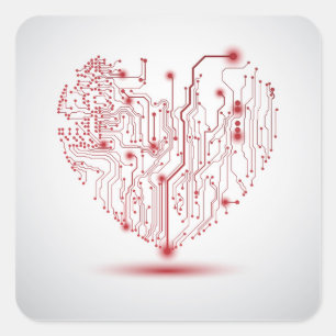 Autocollant électrique de coeur