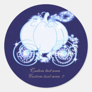 Autocollant élégant Cendrillon Princesse Carrosse 
