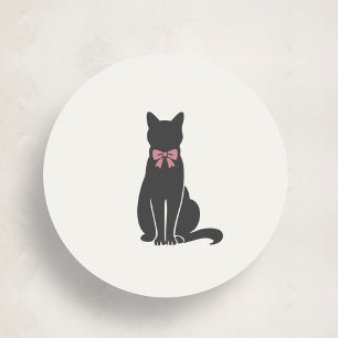 Autocollant élégant classique chat phoque