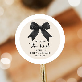 Autocollant Élégant Coquette Nœud Noir Enterrement