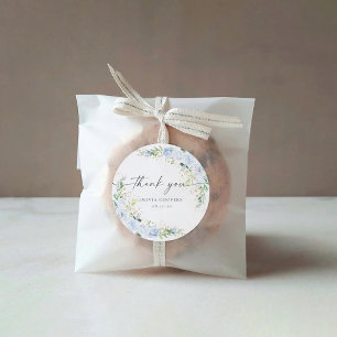 Autocollant élégant de baby shower bleu clair