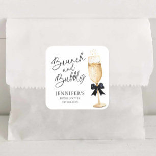 Autocollant élégant de mariage avec Champagne