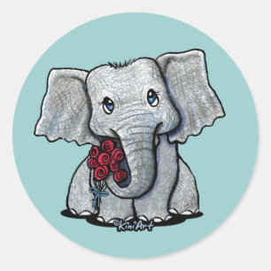 Autocollant éléphant KiniArt