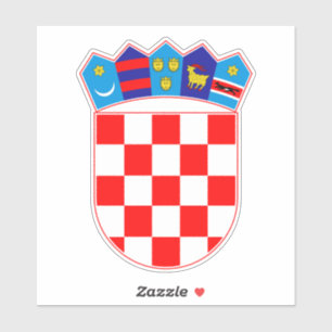 Autocollant emblème officiel du drapeau de Croatie