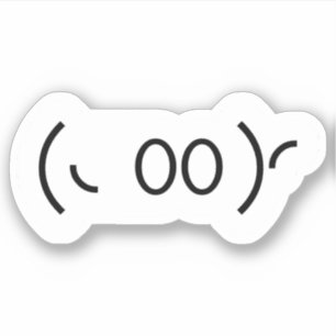 Autocollant Emoticon japonais Kaomoji Ghost