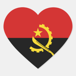 Autocollant en forme de coeur avec le drapeau de l