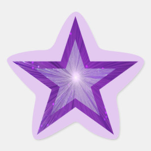 Autocollant en forme d'étoile violet violet
