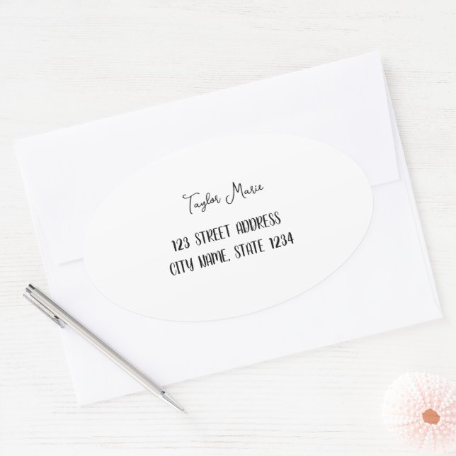 Autocollant en forme ovale personnalisé (Enveloppe)