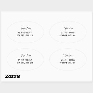 Autocollant en forme ovale personnalisé