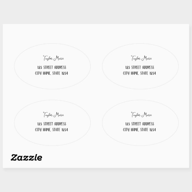 Autocollant en forme ovale personnalisé (Feuille)