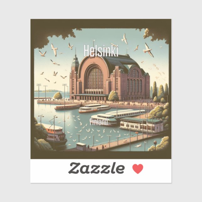 Autocollant en vinyle 3 pouces Helsinki Finlande (Feuille)