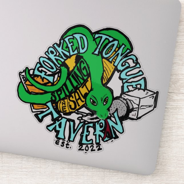 Autocollant en vinyle coupé sur mesure de la taver (Détail)