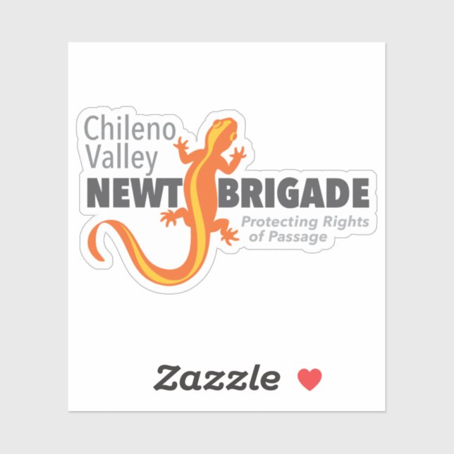 Autocollant en vinyle cousu sur mesure Newt Brigad (Feuille)