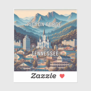 Autocollant en vinyle de 3 pouces Pigeon Forge Ten