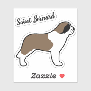 Autocollant en vinyle de canine Saint Bernard Dog 