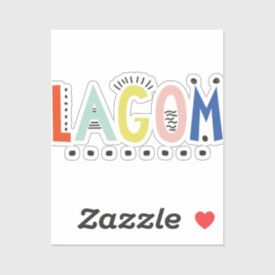 Autocollant en vinyle de couleur Lagom
