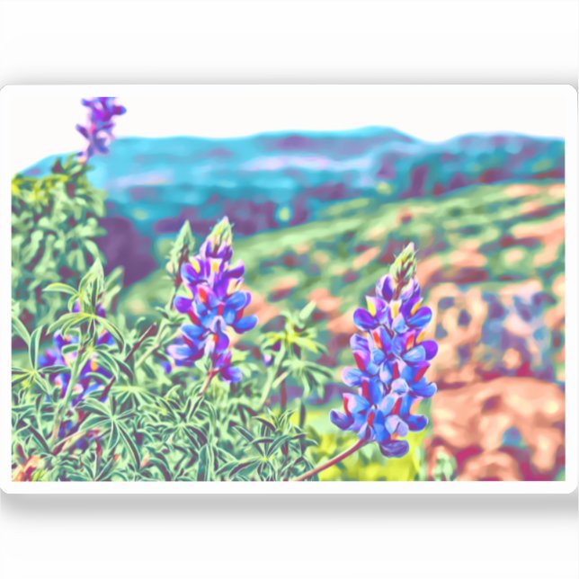 Autocollant en vinyle de fleurs violettes canadien (Recto)