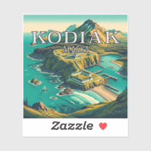 Autocollant en vinyle Kodiak Alaska 3 pouces