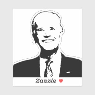Autocollant en vinyle noir et blanc Joe Biden