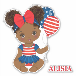Autocollant en vinyle pour bébé patriotique afri