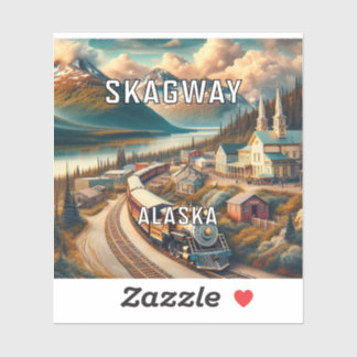 Autocollant en vinyle Skagway Alaska 3 pouces