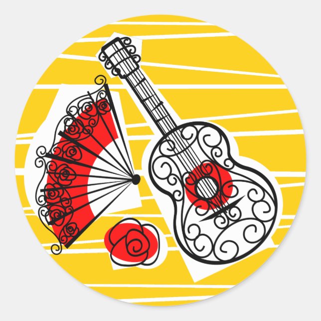 Autocollant espagnol Souvenirs ronde (Devant)