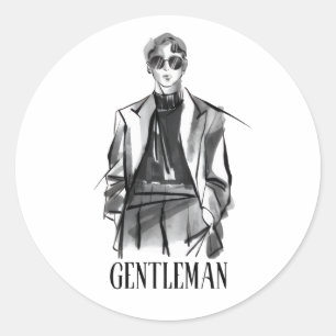 Autocollant esthétique gentleman