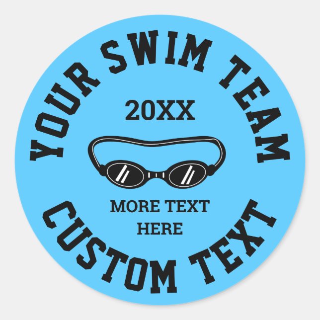 Autocollant et sceaux de l'équipe de natation pers (Devant)