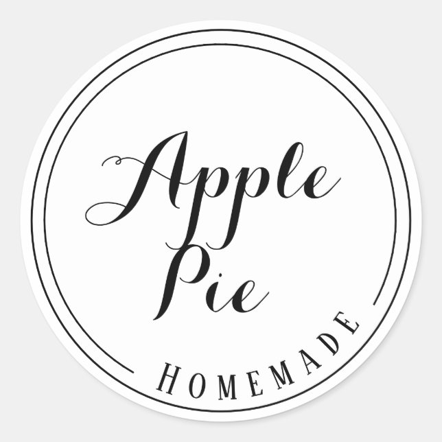Autocollant étiquette à tarte Apple (Devant)