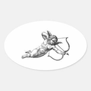 Autocollant Étiquette Amour Cupidon Chérubin Vinta