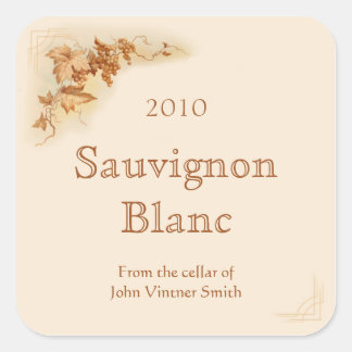 Autocollant étiquette bouteille à vin