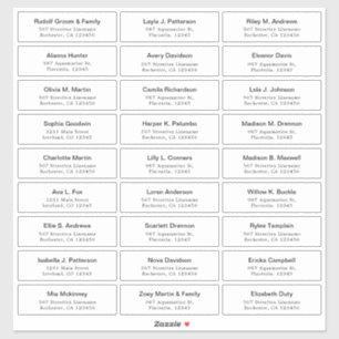 Autocollant Étiquette de adresse invité personnali