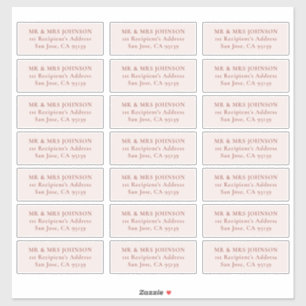 Autocollant Étiquette de adresse Mariage personnal
