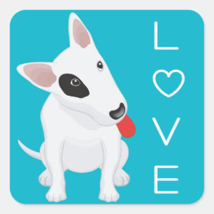 Autocollant / Étiquette de chiot Bull Terrier