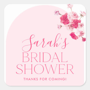 Autocollant Étiquette de Faveur de Mariage Floral 