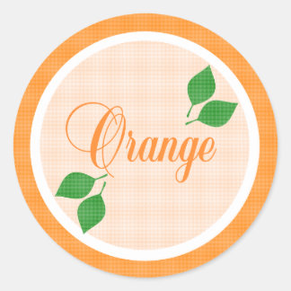 Autocollant Étiquette de fruits orange