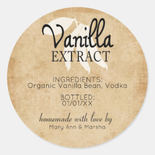 Autocollant Étiquette d'extraction de vanille pers