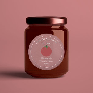 Autocollant Étiquette Kraft & Rustic Tomato Sauce