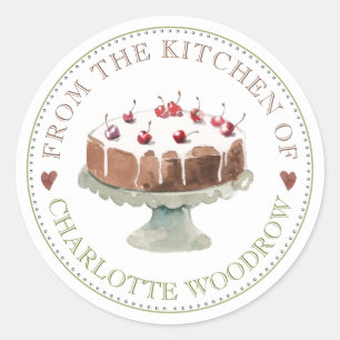 Autocollant Étiquette Nourriture Gâteau Pâtissier