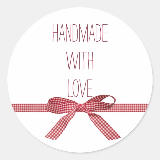 Autocollant étiquette produit maison avec amour (Devant)