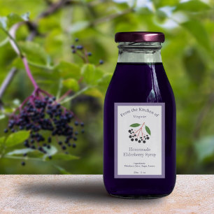 Autocollant Étiquette Rustique de sirop d'airelle