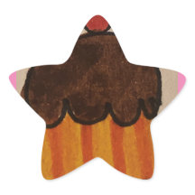 autocollant étoile chocolat