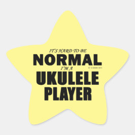 Autocollant étoile normale Ukulele Player