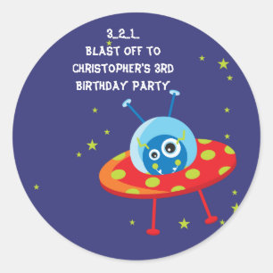 Autocollant étranger de fête d'anniversaire de